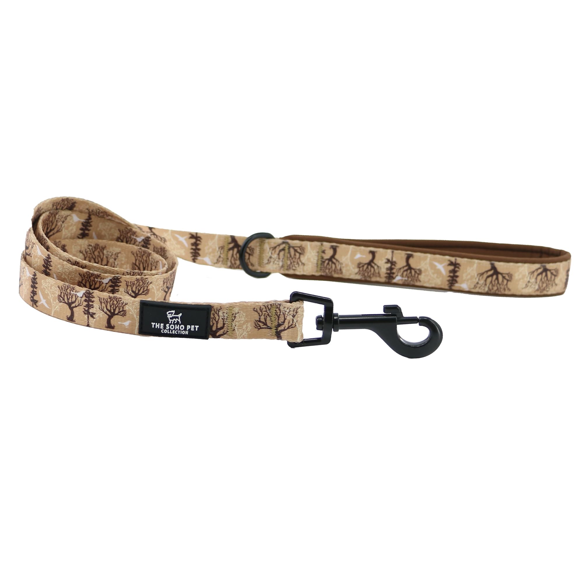 Ancol Soho Pet Collection Woodland Lead - Comfortable 100% Recycled Fabric Pet Accessory - Dog Puppy Padded Handle Walking Leash