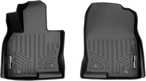 SMARTLINER Juego de tapetes de piso de ajuste personalizado de primera fila color negro para Mazda CX-9 2016-2021
