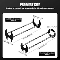 Vista 7 de 2 piezas de llave de fregadero multifuncional, nueva llave de fregadero 2026, herramienta de llave de grifo, herramienta de plomería, llave