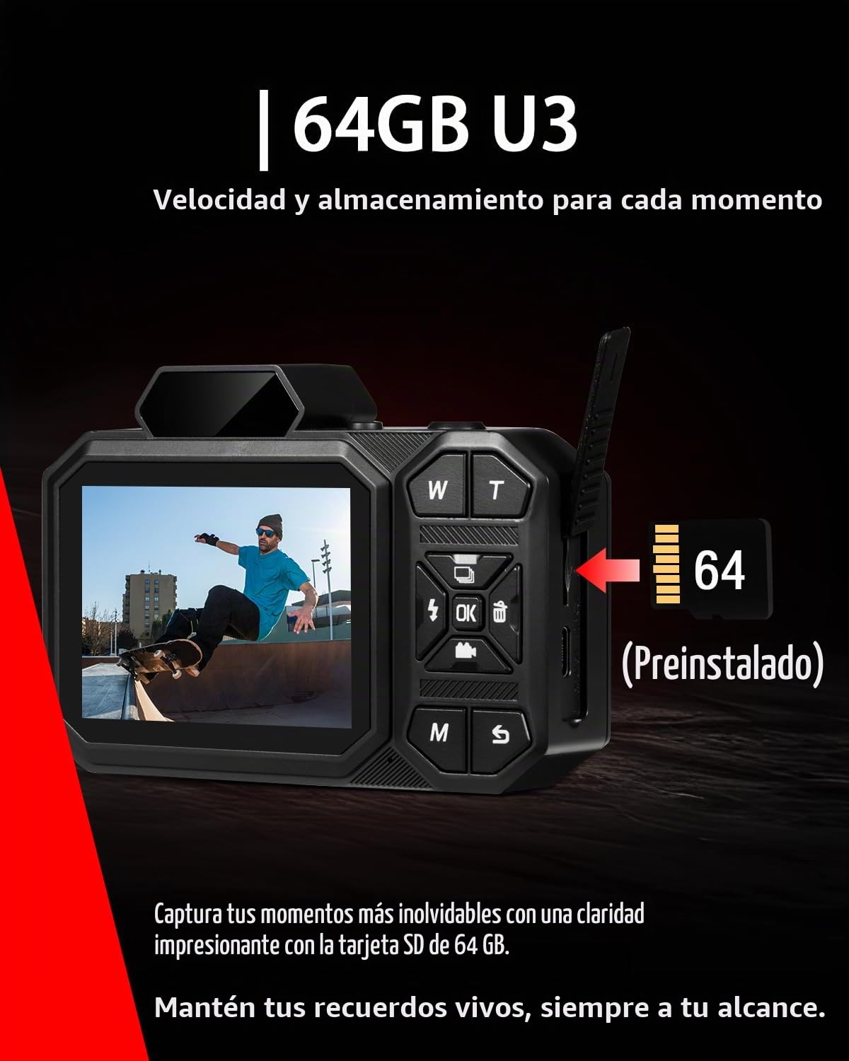 Cámara Digital 4K, Bextgoo Cámara de Fotos con Tarjeta de 64GB, Autofocus de 48MP, Zoom 12X, Camara Digital Compacta, Flash, Estabilizador y Pantalla, Portátil Digital Camara para Niños y Adolescentes