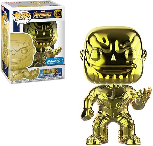Avengers Funko POP Marvel Infinity War - Thanos - Cromo amarillo - Exclusivo de Walmart