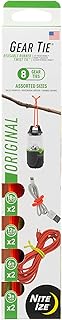Nite Ize GTBA-A2-R8 Original Gear Tie, Reusable Rubber Twist Tie, Assortment, 8 Pack