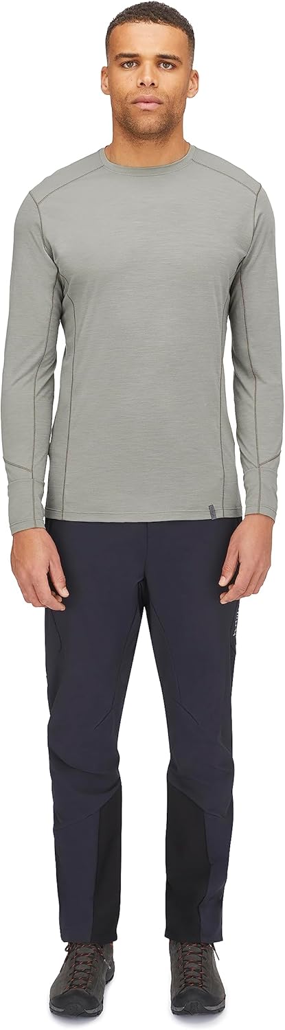Rab Syncrino Base LS Tee Long Sleeve T-Shirt for Skiing, Hiking, & Climbing