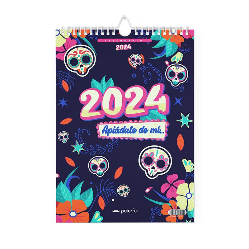 Calendario de pared 2024 - Apiádate de mí - Puterful - Calendario 2024 - De enero a diciembre - 12 meses - Calendario original