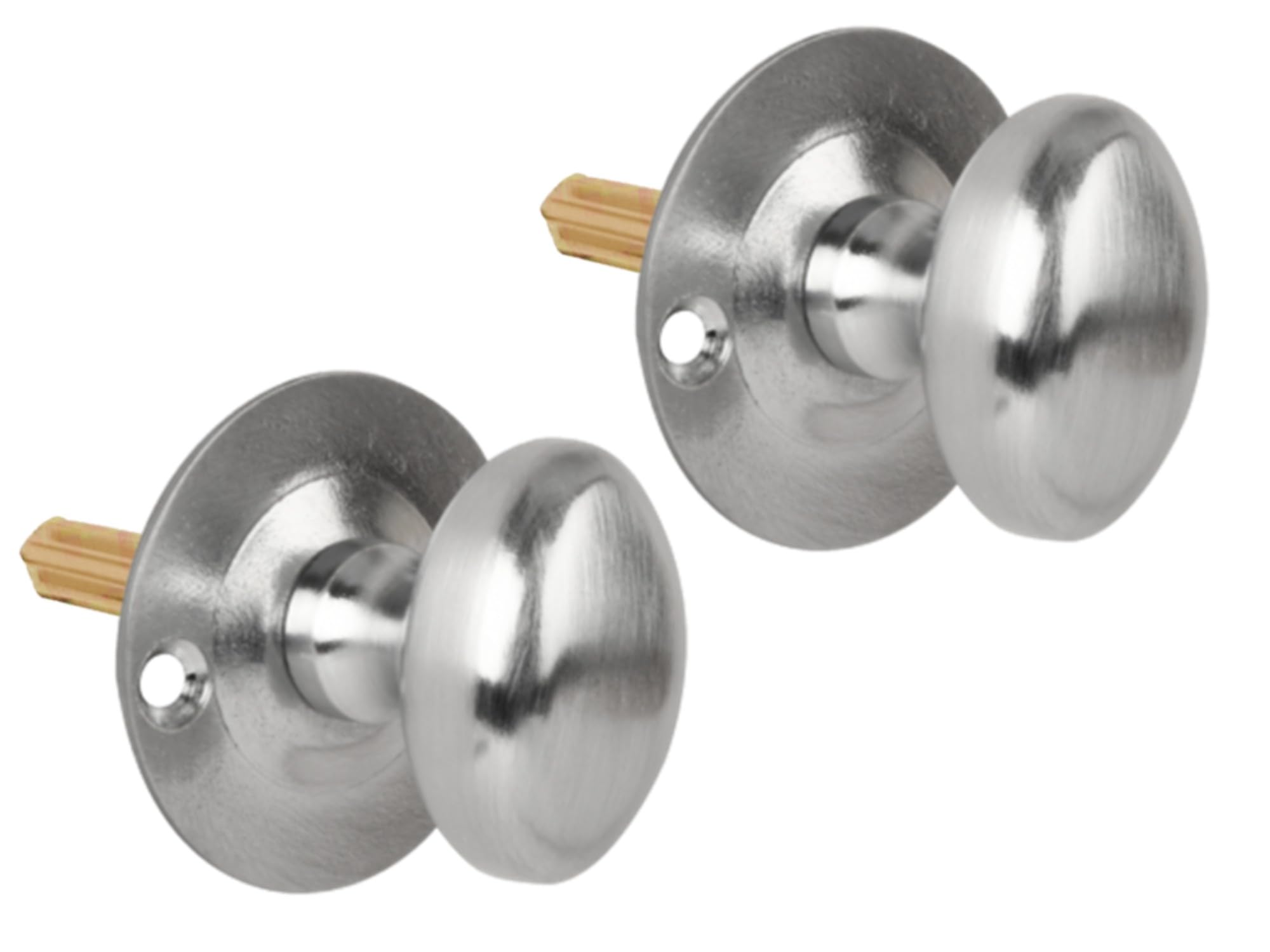 Hunta Satin Chrome Handlezone® 2 Pack Oval Thumbturn For Mortice Security Rack Bolts