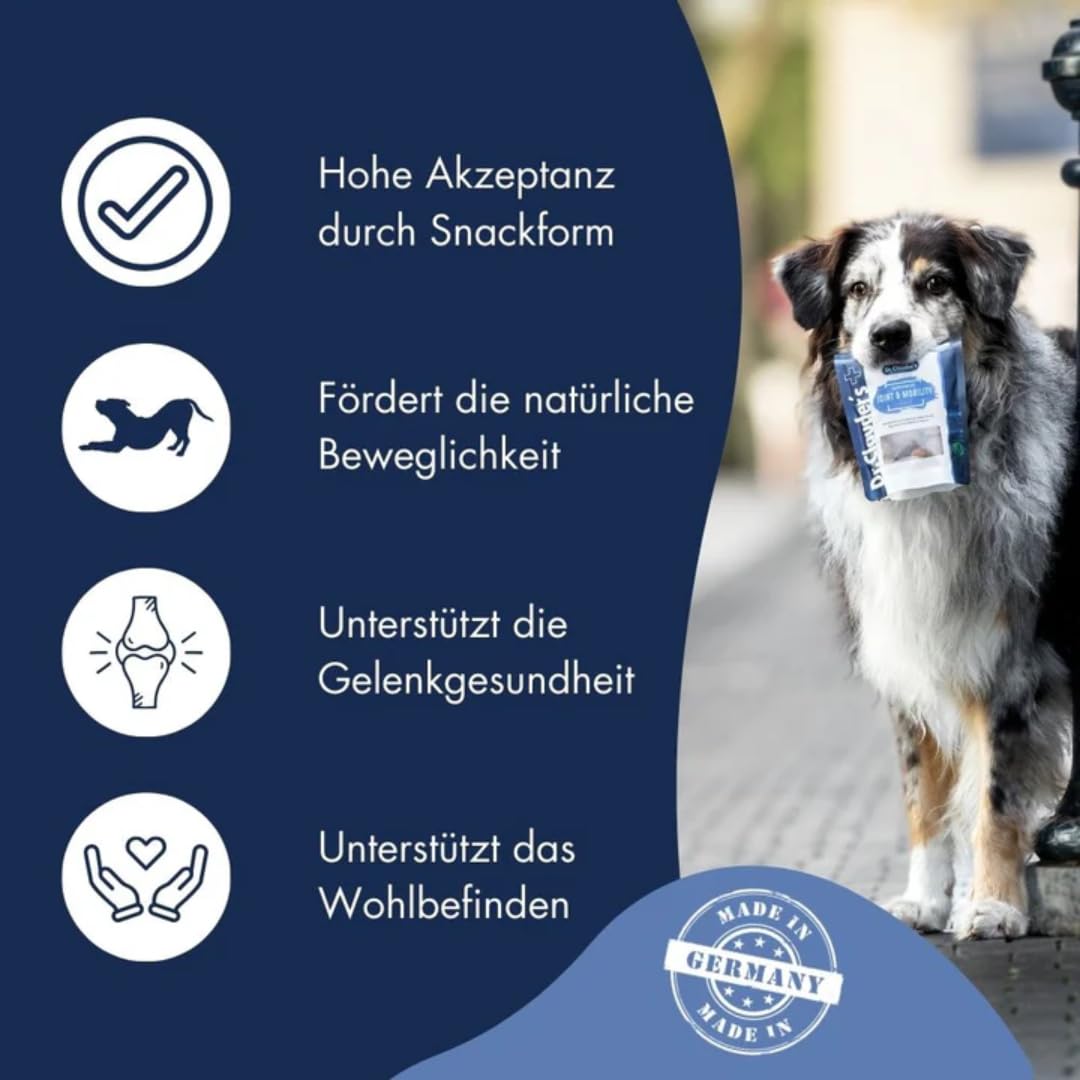 Snack Joint & Mobility | Bocconcini per cani e gatti | 2 x 150 g | Vitamine | Dr. Clauder's | Alimento complementare | Per integrare la razione giornaliera | Con gelatina idrolizzata | Confezione Doppia