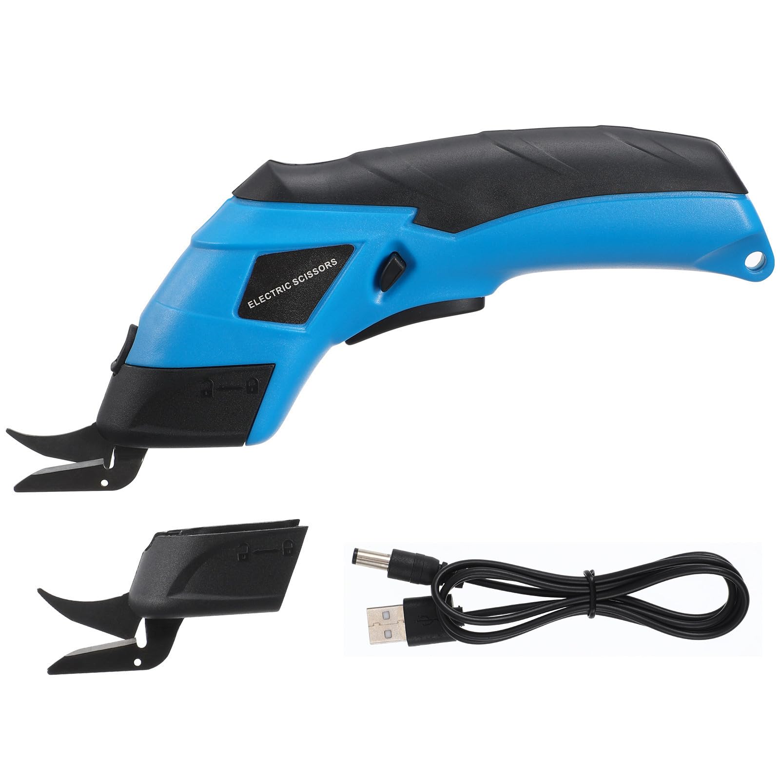 Artibetter Forbici Elettriche per Tessuti senza Fili Ricaricabili, Forbici Elettriche, 2000mah, Acciaio al Manganese e Abs, per Taglio di Tessuti e Cartone