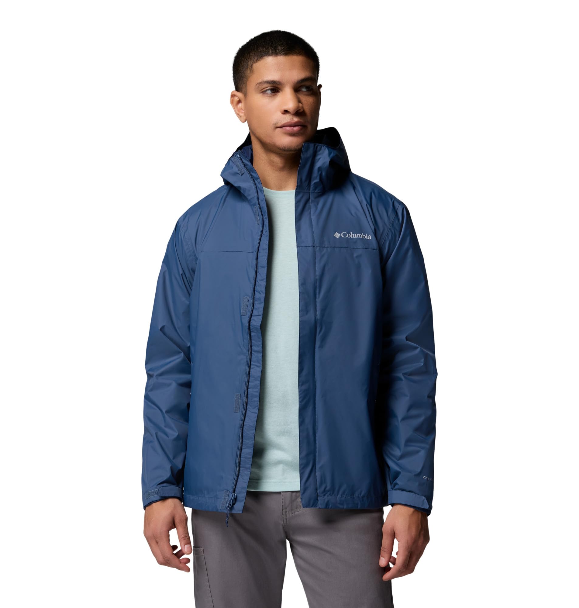 Columbia Watertight II - Chaqueta impermeable para hombre, azul oscuro (Dark Mountain), talla L