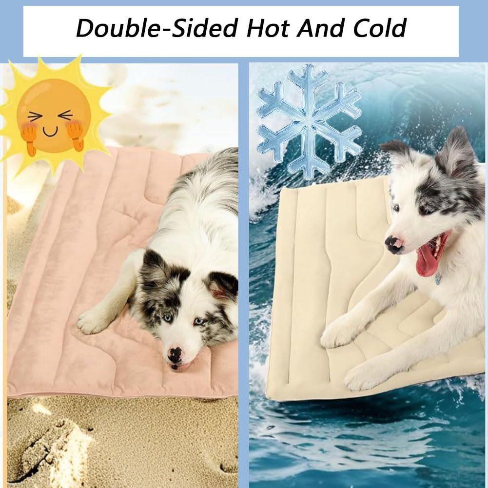 2026 Neu PfotenChill - Die Innovative Kühlmatte für Hunde, Pfoten selbstkühlende Hundematte aus Eisseide, bissfest wasserdichte Kühldecke für Katzen Menschen Auto Sofa (M,#6)