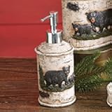 BLACK FOREST DECOR Woodland Bear Lotion Pump, Polyresin, 3