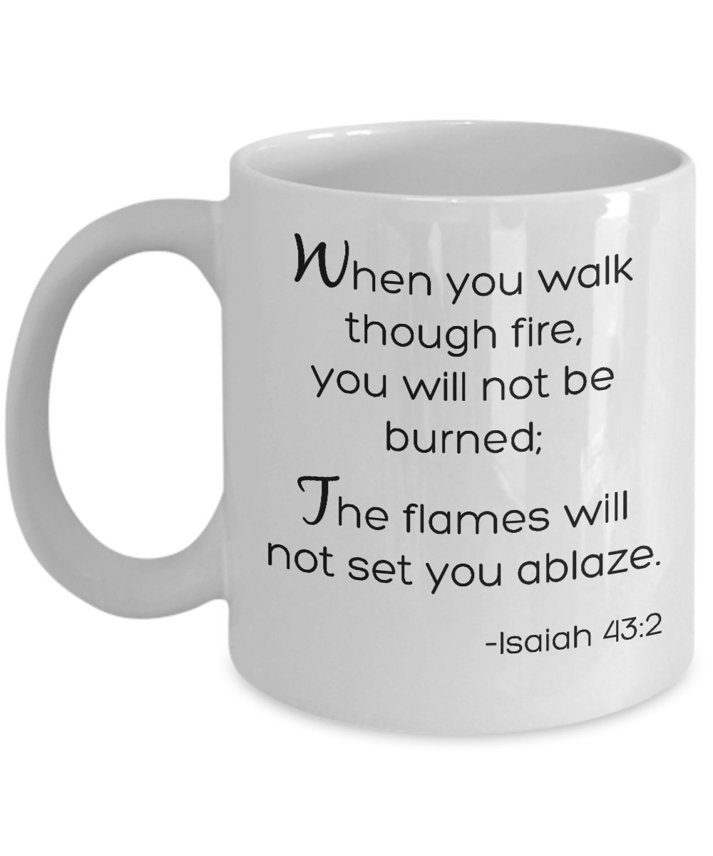 When You Walk Though Fire — funny ceramic mug from ShopProudGifts