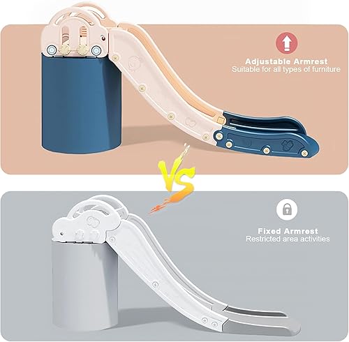 Miniatura 3 de Sofá para niños, tobogán de escalada para cama, juguetes para niños que juegan en casa, fácil de montar (rosa)