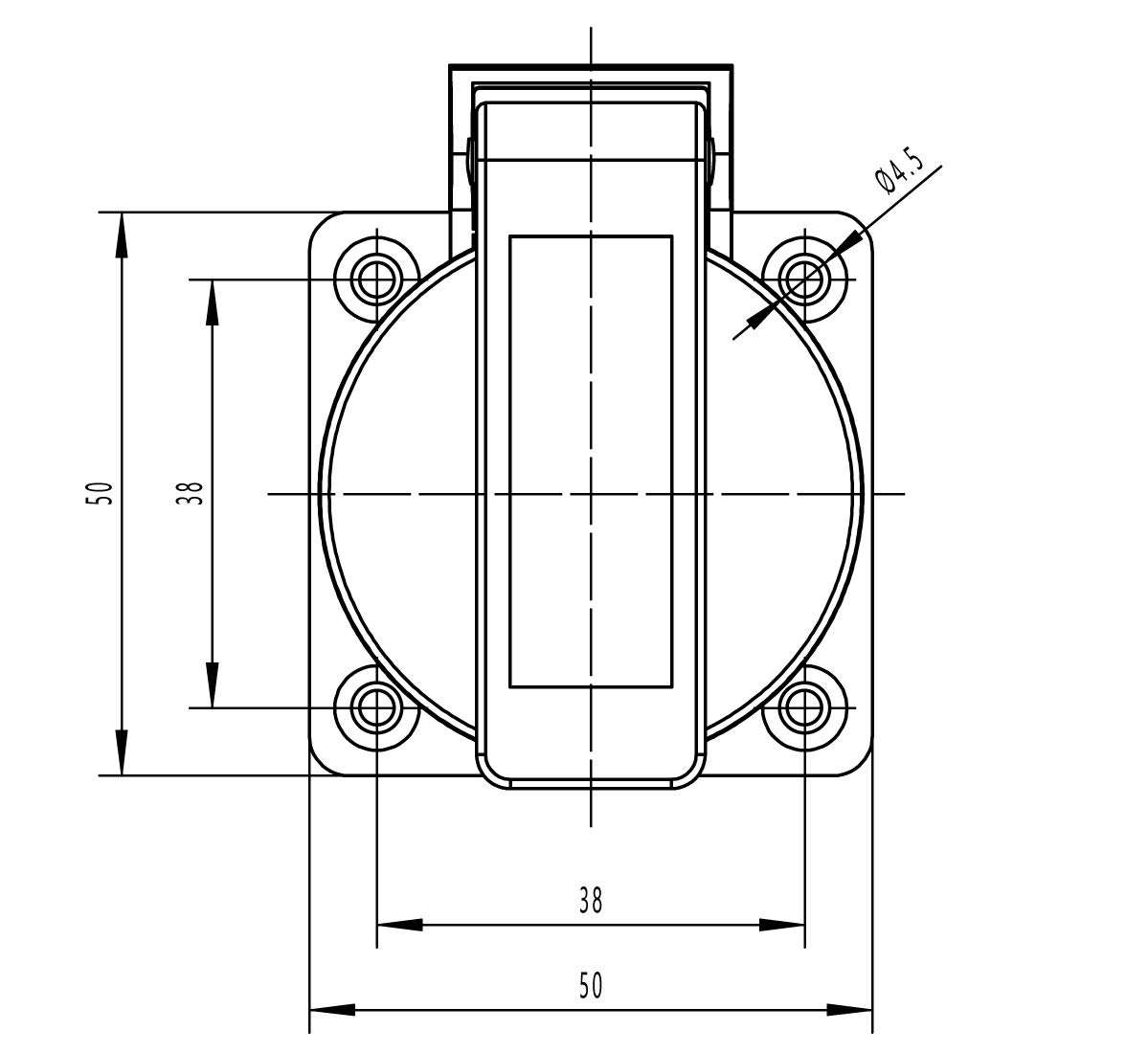 HOLZER 8 pieces/recessed socket, Schuko mounting socket, 16 A, wet room, PA6, + flange seal (4 x blue / 4 x white) - Image 4
