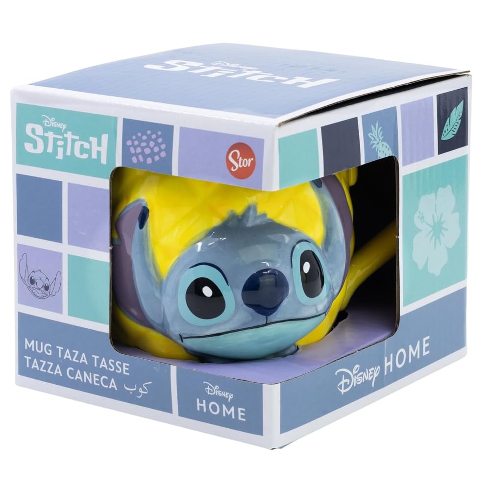 Tasse en céramique Stitch Disney 3D modèle mug 415 ml personnage en trois dimensions bol de petit déjeuner pour enfants à collectionner