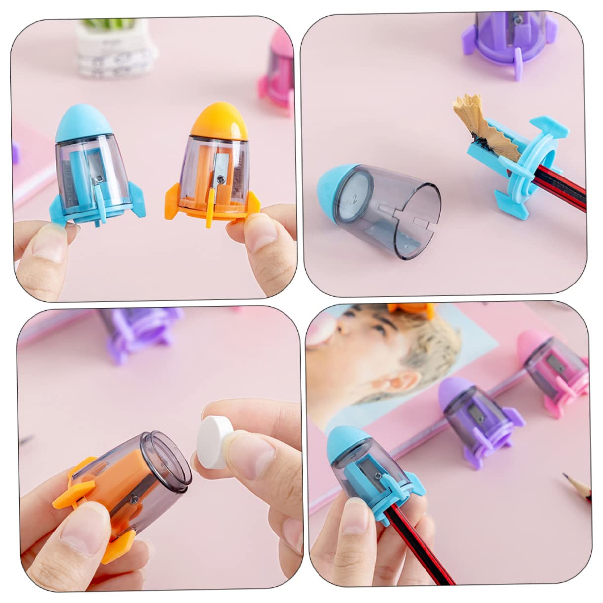 MAGICLULU 36stücke Teiliges Bunter Anspitzer Für Junge Mädchen Tragbare Niedliche Hand-anspitzer Für Schulkinder Kreatives Design Leicht Und Platzsparend Für Schulgebrauch Und