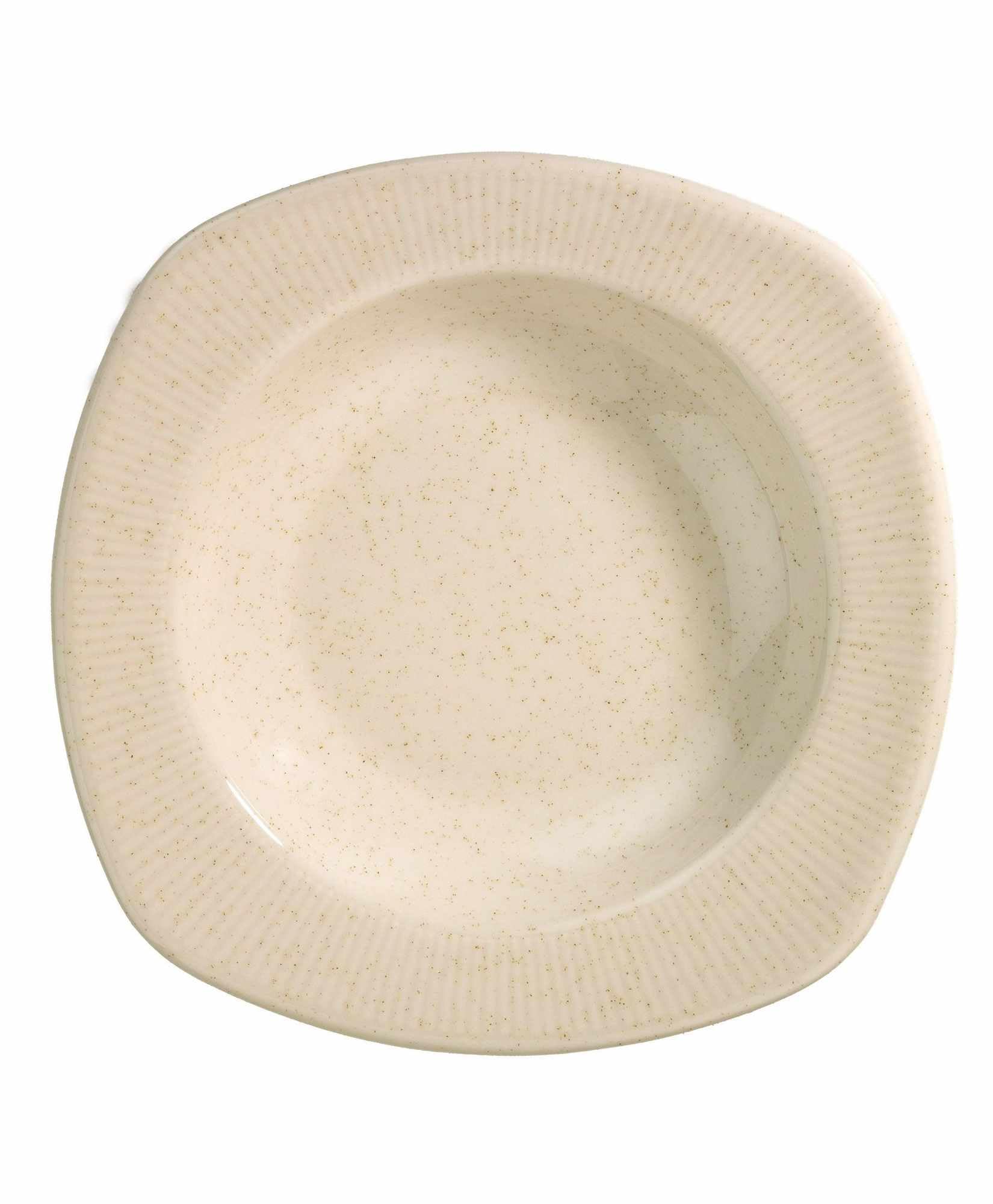 Elegancki 24-częściowy serwis obiadowy, 100% porcelana, krem i cynamon | w zestawie talerze do serwowania, miski i talerze deserowe | można myć w zmywarce i używać w kuchence mikrofalowej