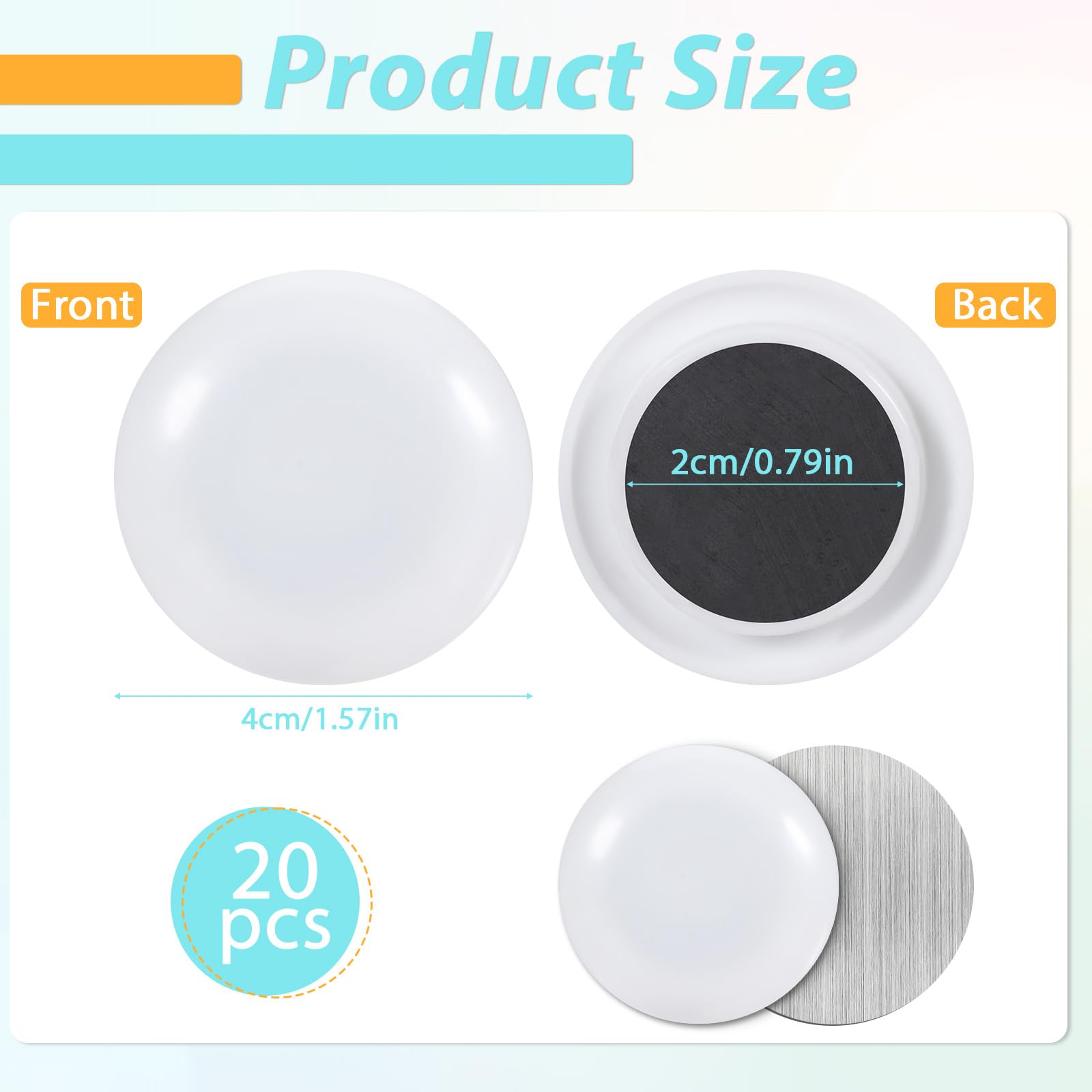 Dimeho 20 Pcs Magnetic Shower Curtain Weights, Heavy Magnets Prevent Curtains Liners Heavy Duty Shower Curtain Weights Magnets for Indoors Outdoors Tablecloth Curtains Liner