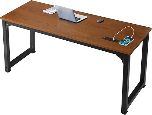 Miniatura 11 de Escritorio grande para computadora, escritorio de oficina en casa de 63 pulgadas, mesa de estudio para estudiantes, mesa de juegos, mesa moderna y