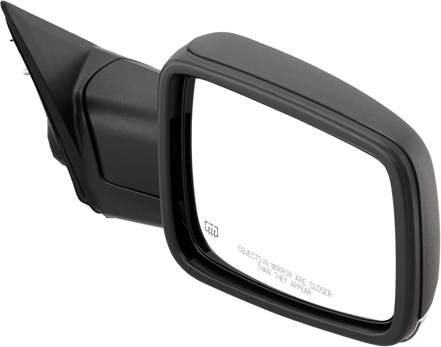 JC Whitney Passenger Side Power Heated Mirror for Ram 1500 2013-2018 Power Fold With Signal Light & Puddle Lamp; Without Blind Spot Monitor & Memory Textured JDG100ER-S