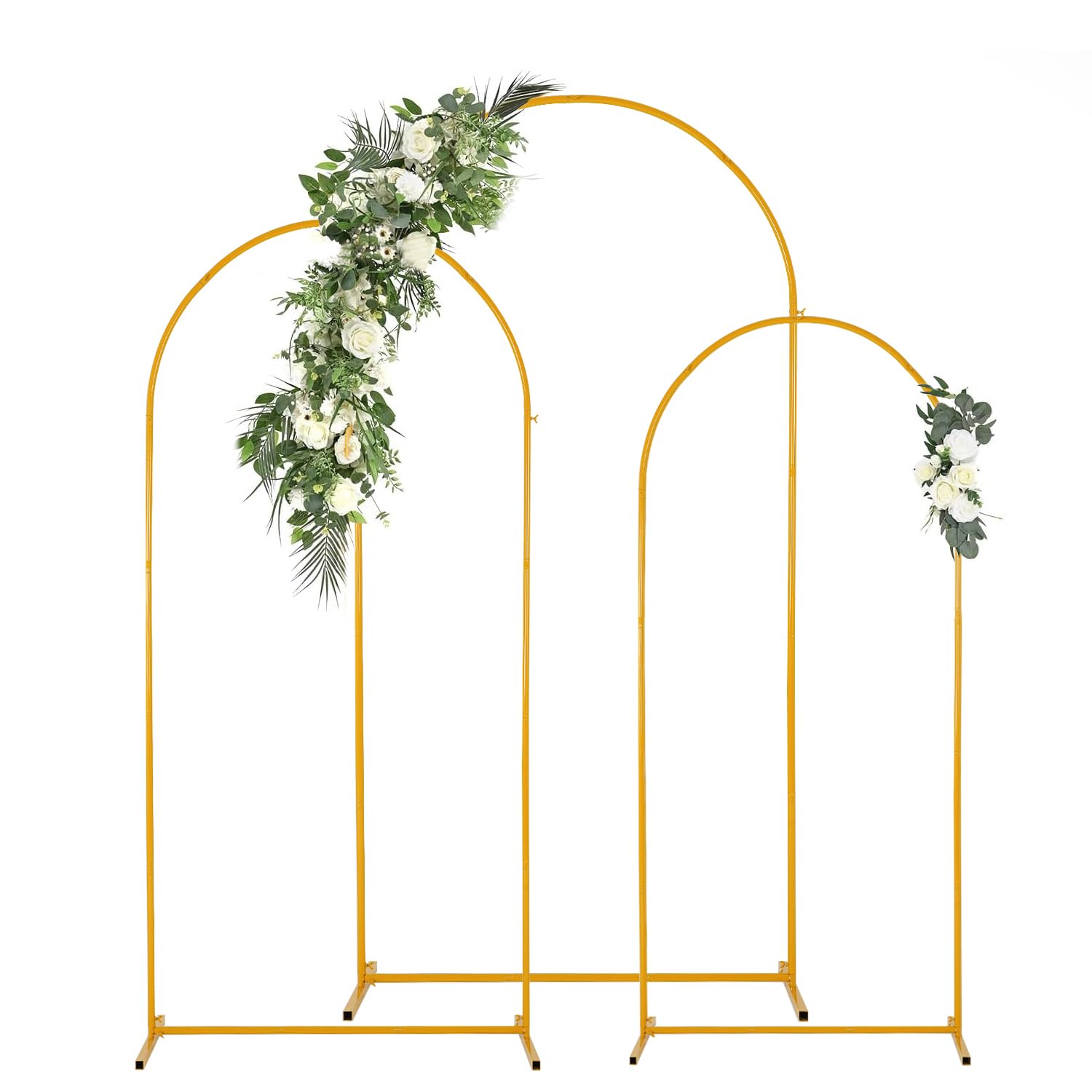 3PCS Arch Backdrop Stand 7.2/6.6/5.9FT Wedding Arches Balloon Arch Stand