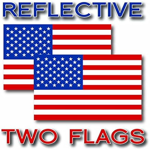 EZ CUT PRO 2x REFLECTIVE USA American Flag Decal 3M Stickers Exterior Various Sizes (7" x 4.25") Cover