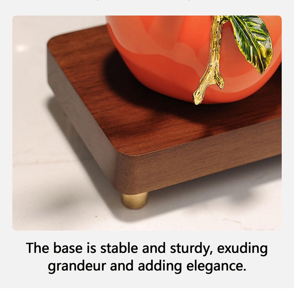 Ozdoby Rzeźba Ozdoby Persimmon, Statua Fengshui bogactwa i szczęścia, Rzeźba symbolu szczęścia, Żywiczna ozdoba na biurko dla domowego biura Ozdoby Feng Shui,B