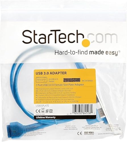 Miniatura 2 de StarTech.com Adaptador de placa de ranura hembra USB 3.0 A de 2 puertos - Adaptador de placa base USB 3.0 - Placa USB 3 - Adaptador de cabezal USB