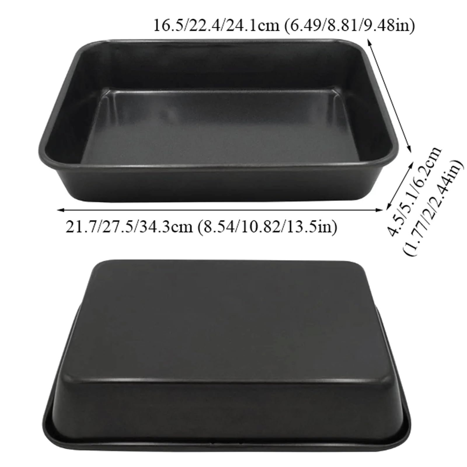 Packung mit 3 Größen, Karbonstahl, Küchenutensilien, Backblech, Kuchen-Backgeschirr, rechteckige Laib-Toast-Brotpfanne, antihaftbeschichtete Form