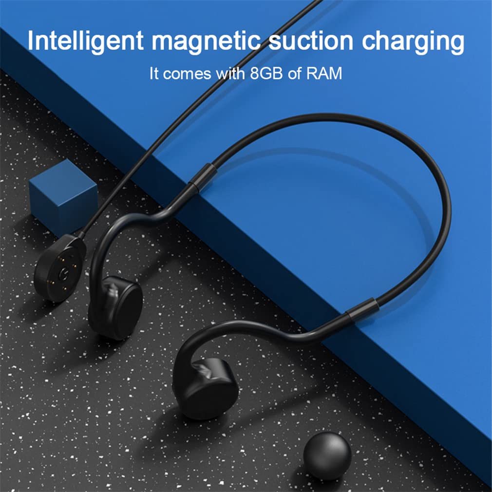 Écouteurs Bluetooth De Conduction Bluetooth, Casque De Sport sans Fil, pour La Course À Pied De Randonnée À Vélo, IPX8 Imperméable, Intégrée À La Mémoire 8G