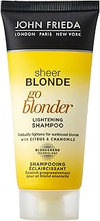 John Frieda Go Blonder Lightening Shampoo, Travel Shampoo, Mini Shampoo for Blonde Hair 50 ml
