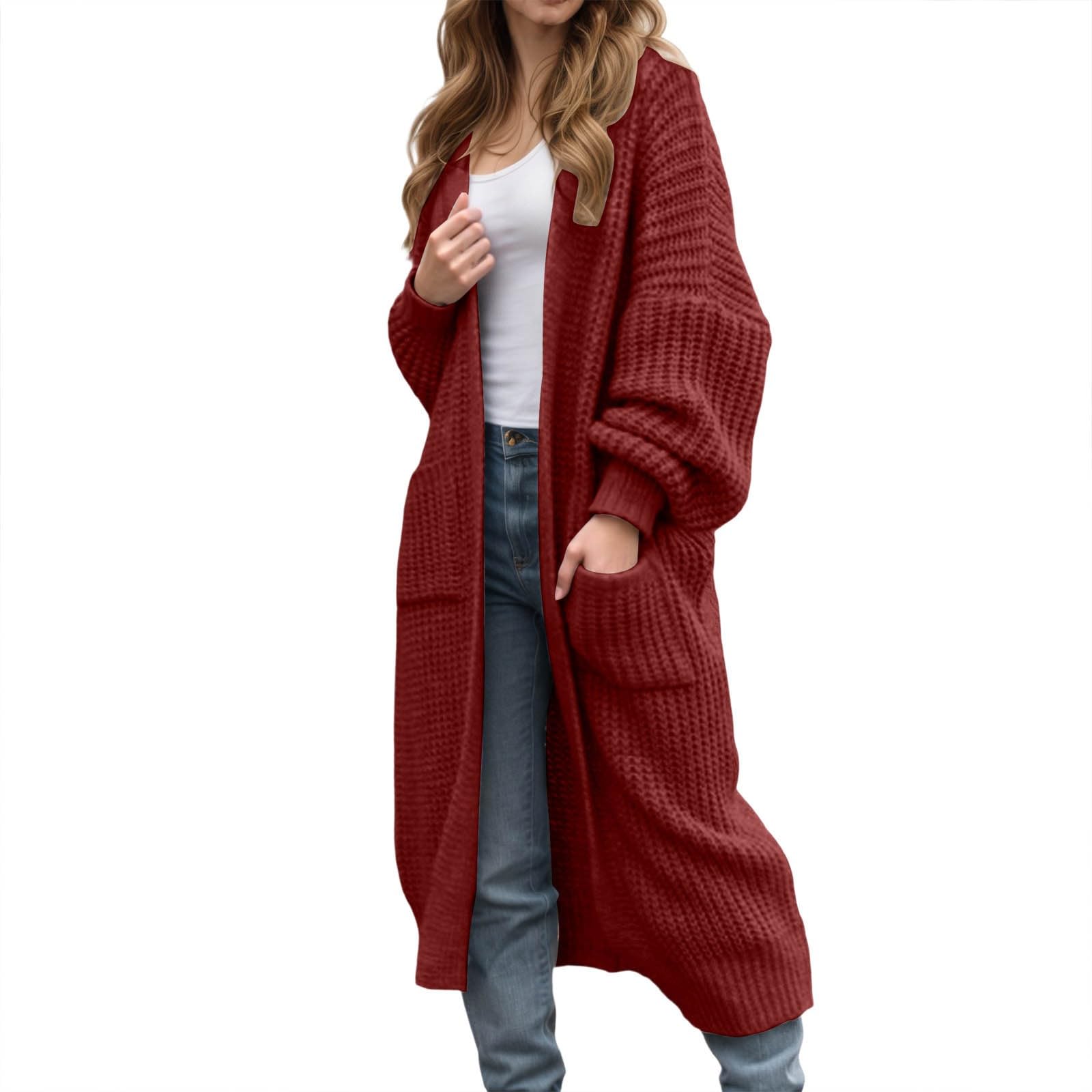 Long Cardigan Sweaters For Women Lightweight 2025 Trendy Open Front Cardigans Long Sleeve Maxi Coats With Pockets
