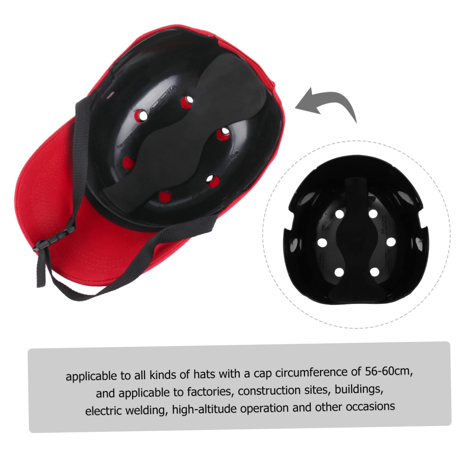 Uonlytech 3piezas Sombrero De Seguridad Anticolisión Transpirable para Trabajadores Casco De Ventilación Protección Alta Uso Construcción y Industria Unisex