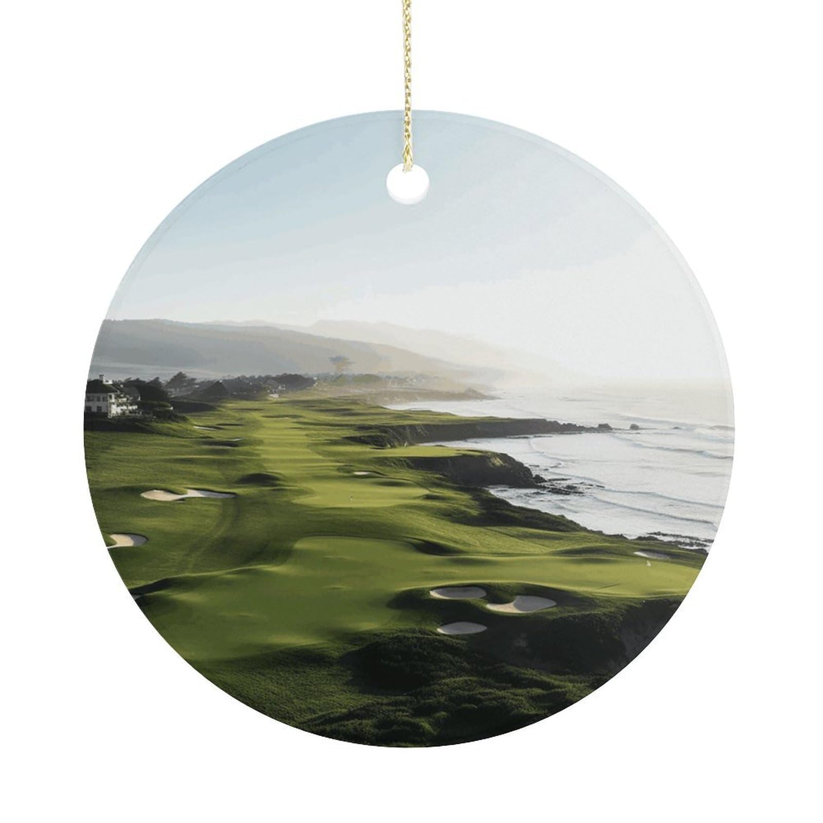Adfgyerh Women's Style Seaside Golf Course Hanging Ceramic Ornaments, Christmas Tree Decorations, Funny Home Decor Gifts For Sisters & Work Best Friends