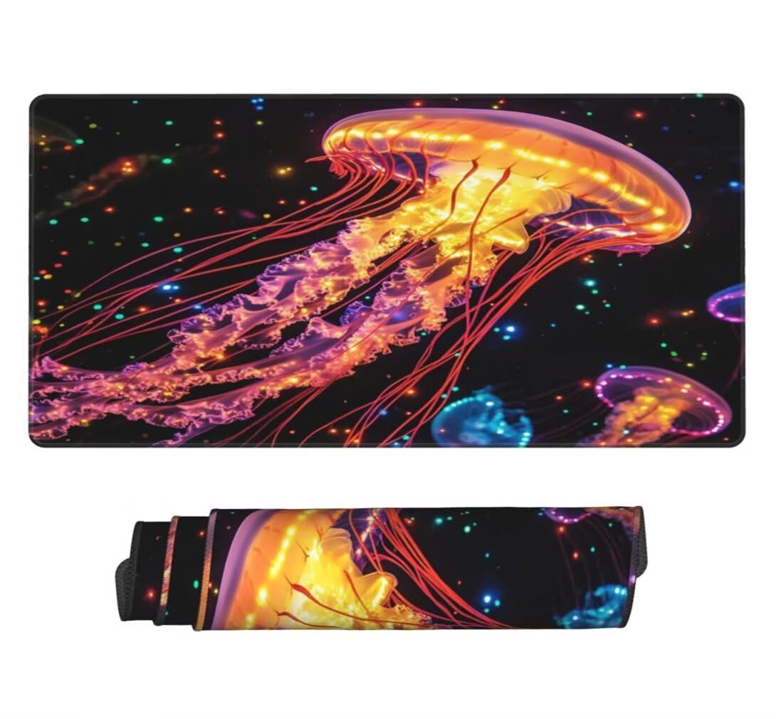 Tappetino Mouse XXL 1000x500mm Medusa Grande Mouse Pad, Tappetino Scrivania con Bordi Cuciti, Grande Mousepad Gaming con Base Antiscivolo per Giocatori, Ufficio e Casa (Cielo Stellato) -MP1540