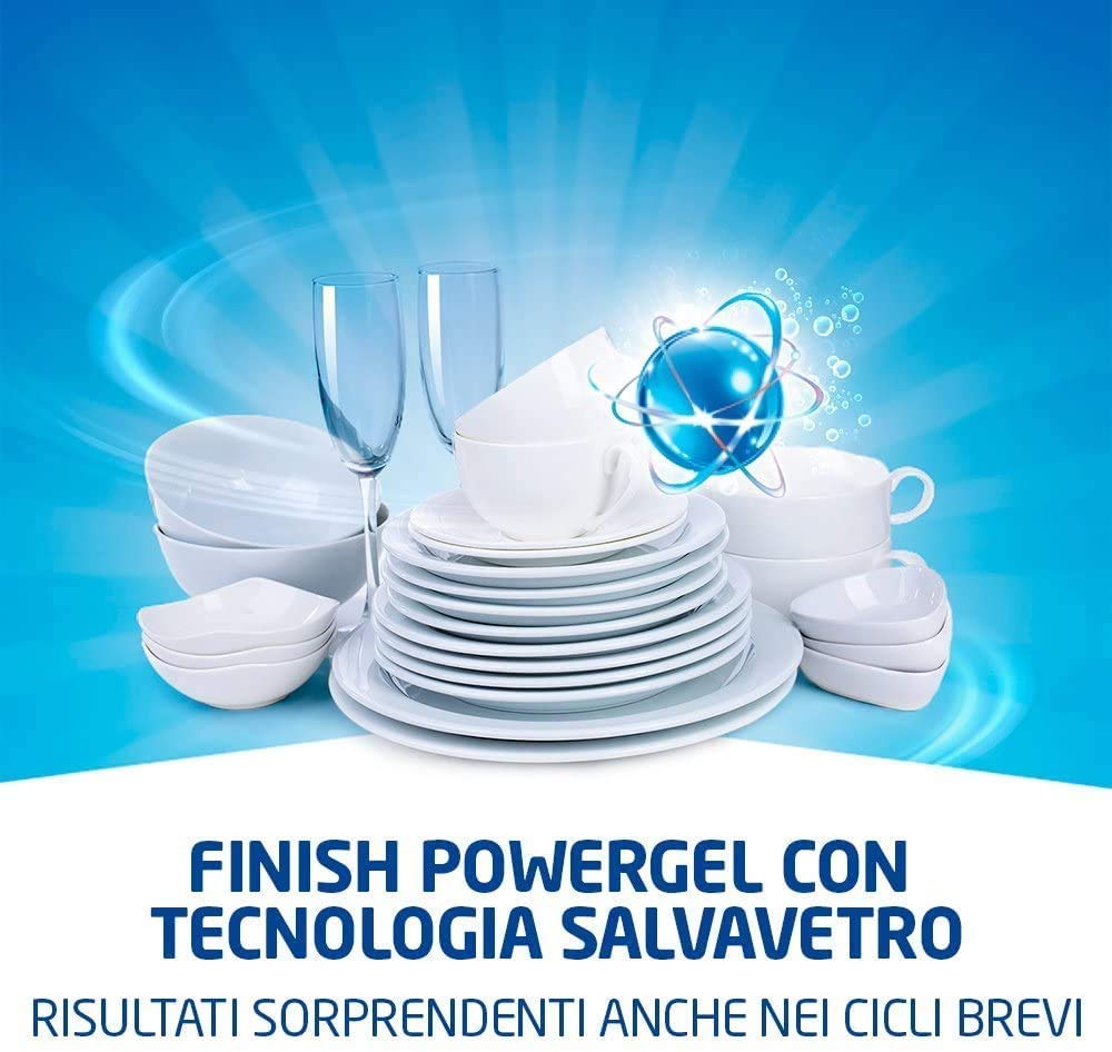Finish Todo En Uno Max Powergel, 1000 ml, Confezione da 5, 5