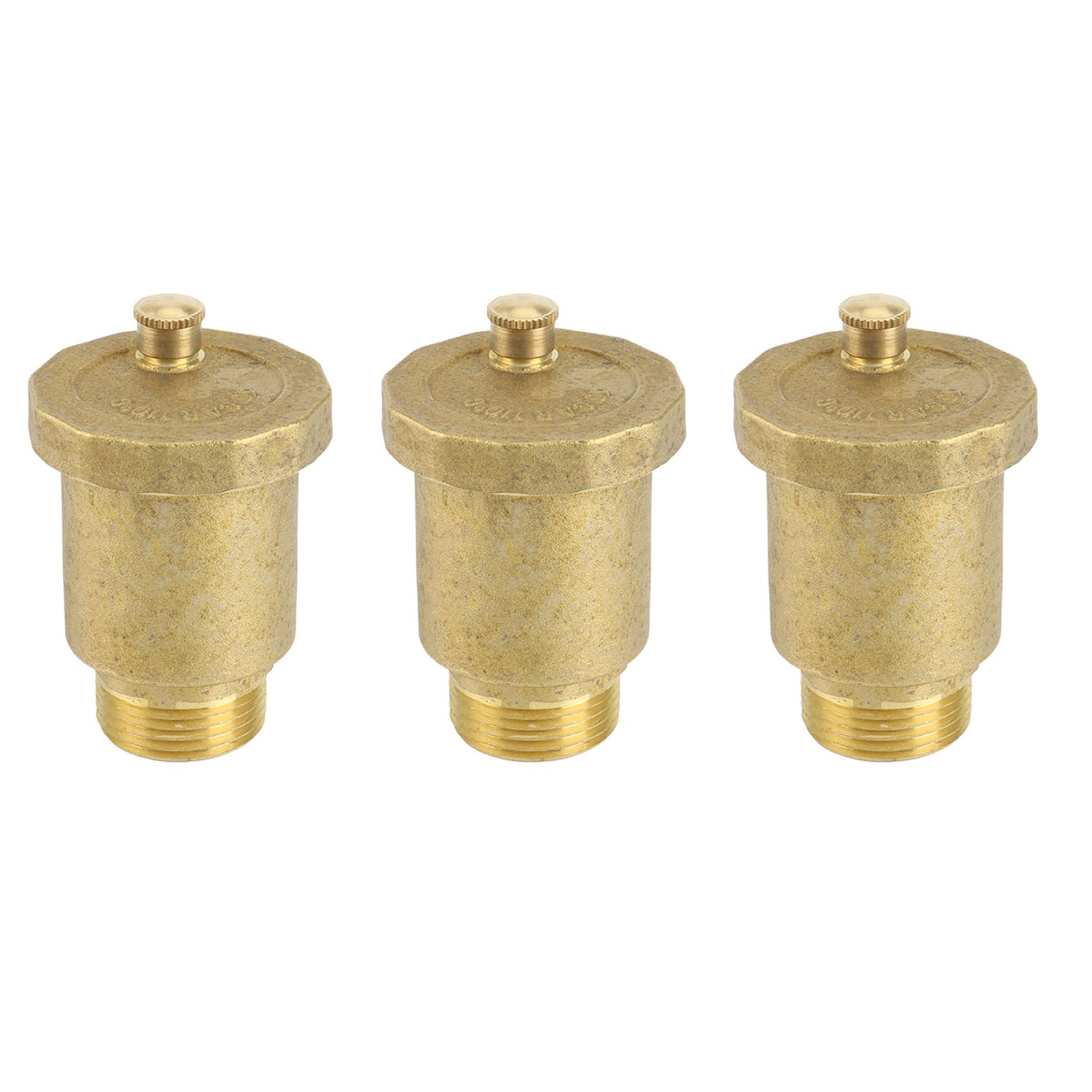 Ctrlzs Men's 3X Brass Automatic Air Vent Valve 3/4 Inch Thread For Solar Water Heater Pressure Relief Valve Tools Air Vent Valve