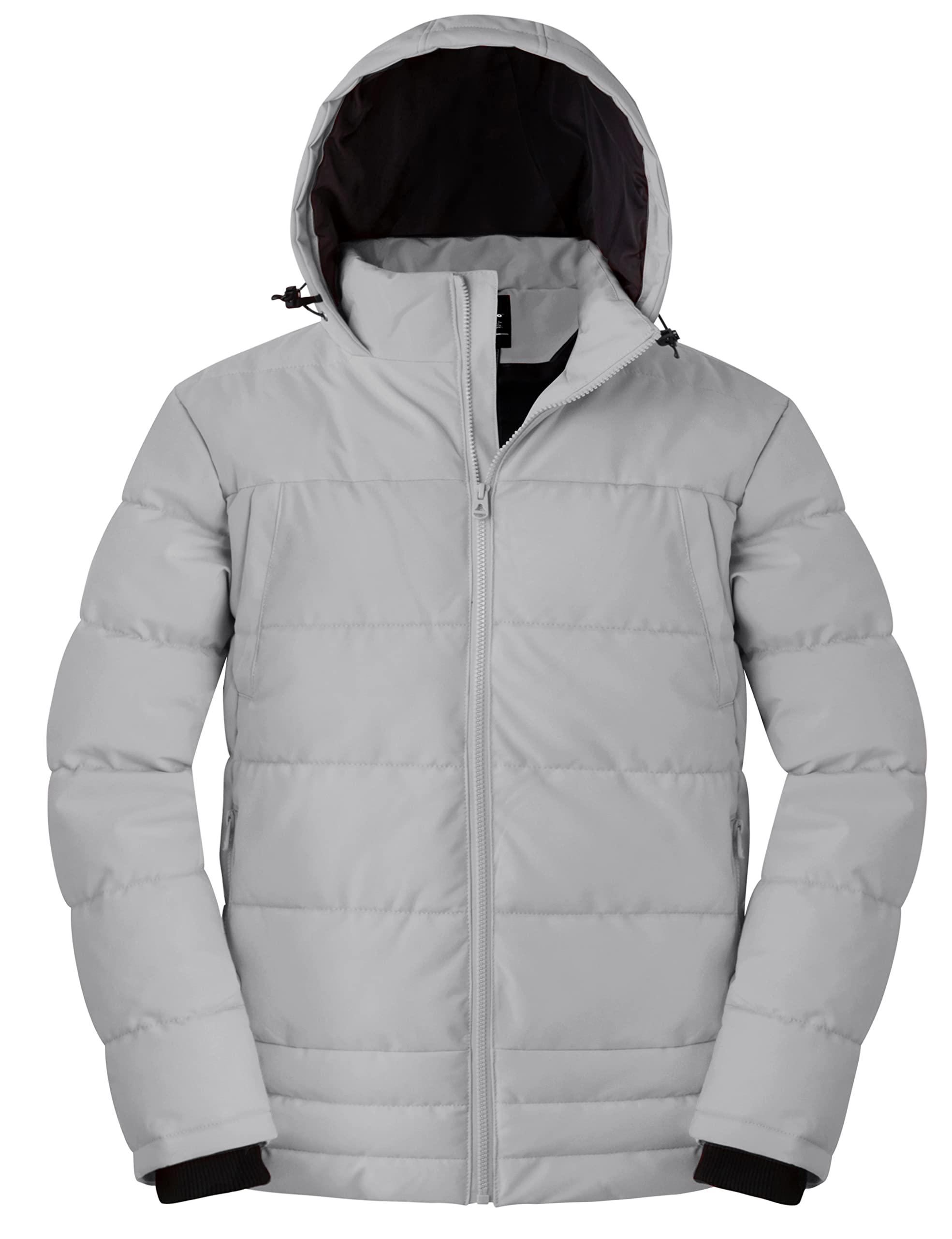 Wantdo Men's Waterproof Puffer Jacket | Thickened Insulated Winter Coat With Hood, Windproof