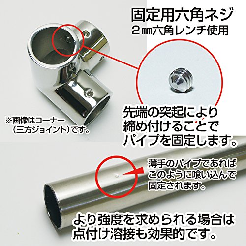 Amazon | SUS316 ステンレス パイプ 固定ベース 22mm 90度 2個セット 