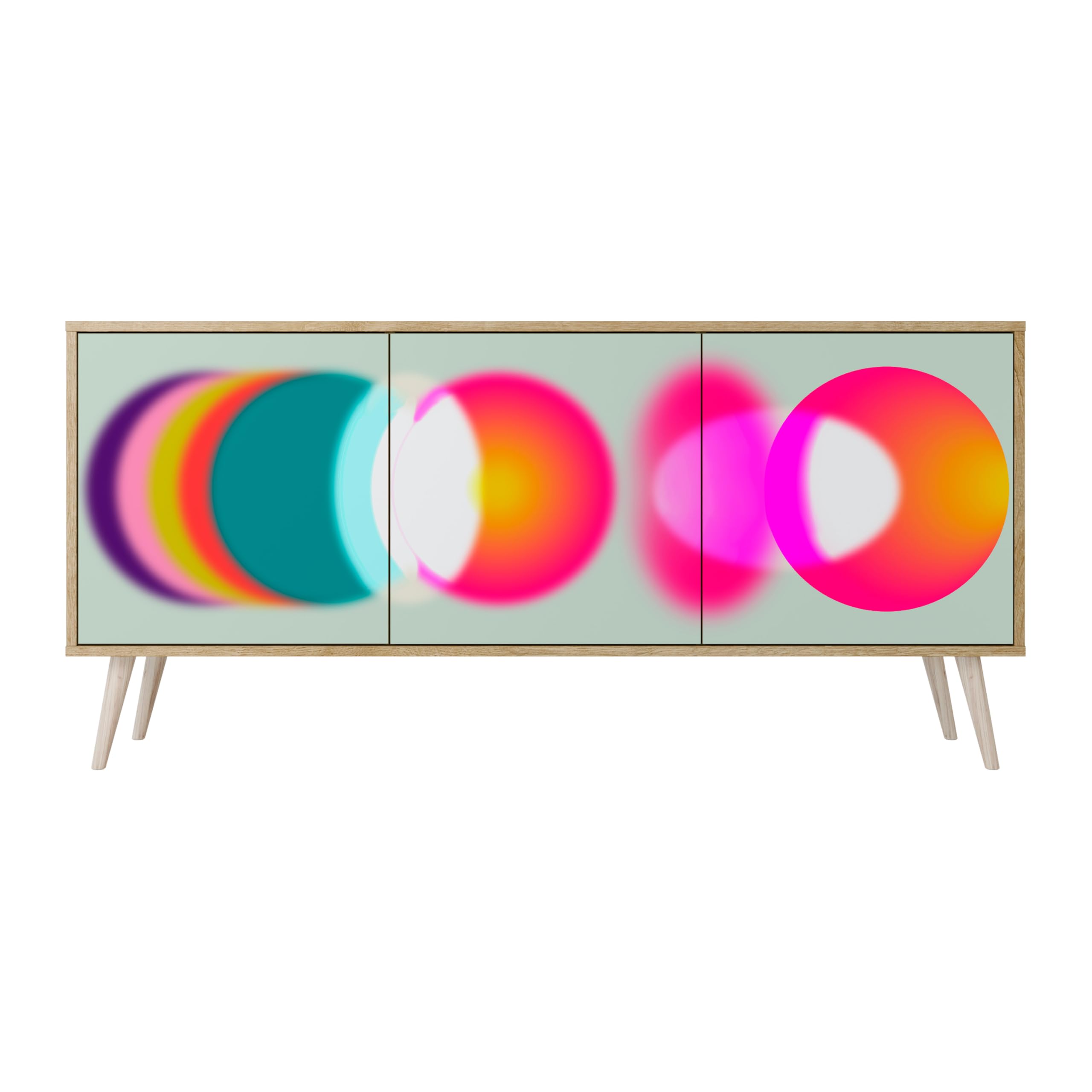 Cómoda de 3 puertas contemporánea aparador salón y mueble auxiliar juvenil