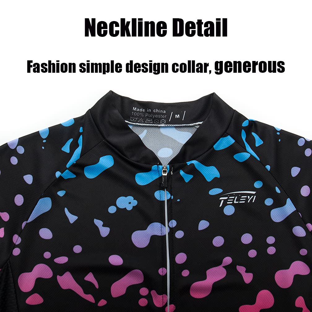 Weimostar - Set di maglia da ciclismo da donna, a maniche corte, con imbottitura in 3D, Cc6507-1, XL
