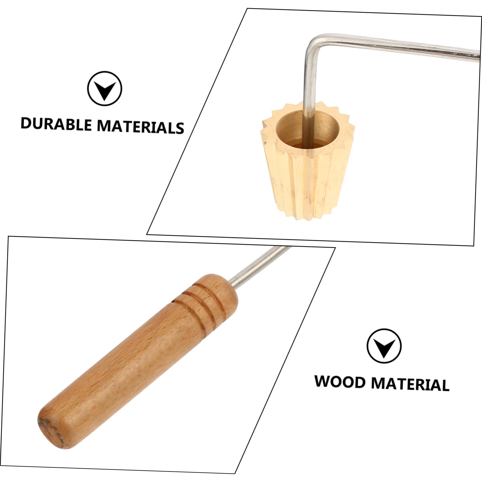 Mipcase Herramienta y Desmoldar Fácil para para Hornear Actividades Limpiar Molde de Fritos en Acero Inoxidable Cobre Bocadillos Malasia para Repostería