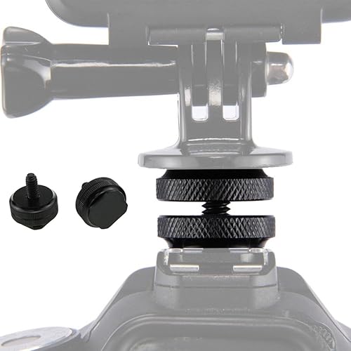 Miniatura 7 de Haidong Adaptador de montaje de zapata caliente de 14 de pulgada, soporte de adaptador de montaje de zapata caliente, mini negro doble tornillo de