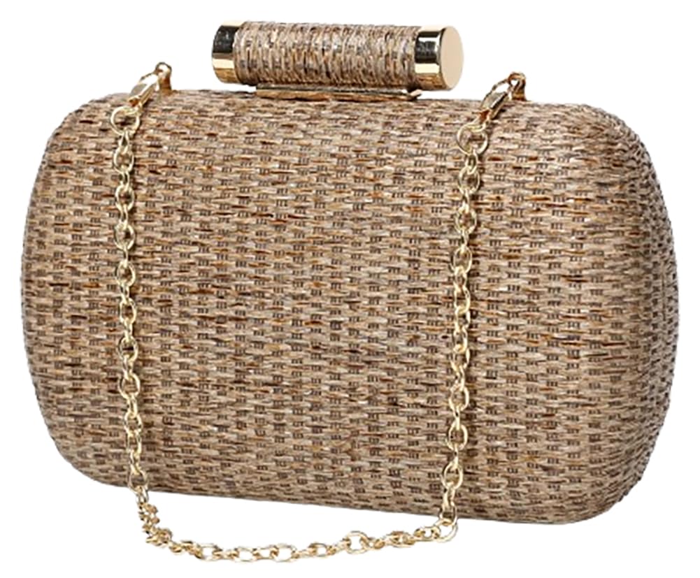 Straw Clutch Purses for Women Woven Purse Vintage Summer Straw Beach Bag Wicker Rattan Envelope Clutch for Wedding