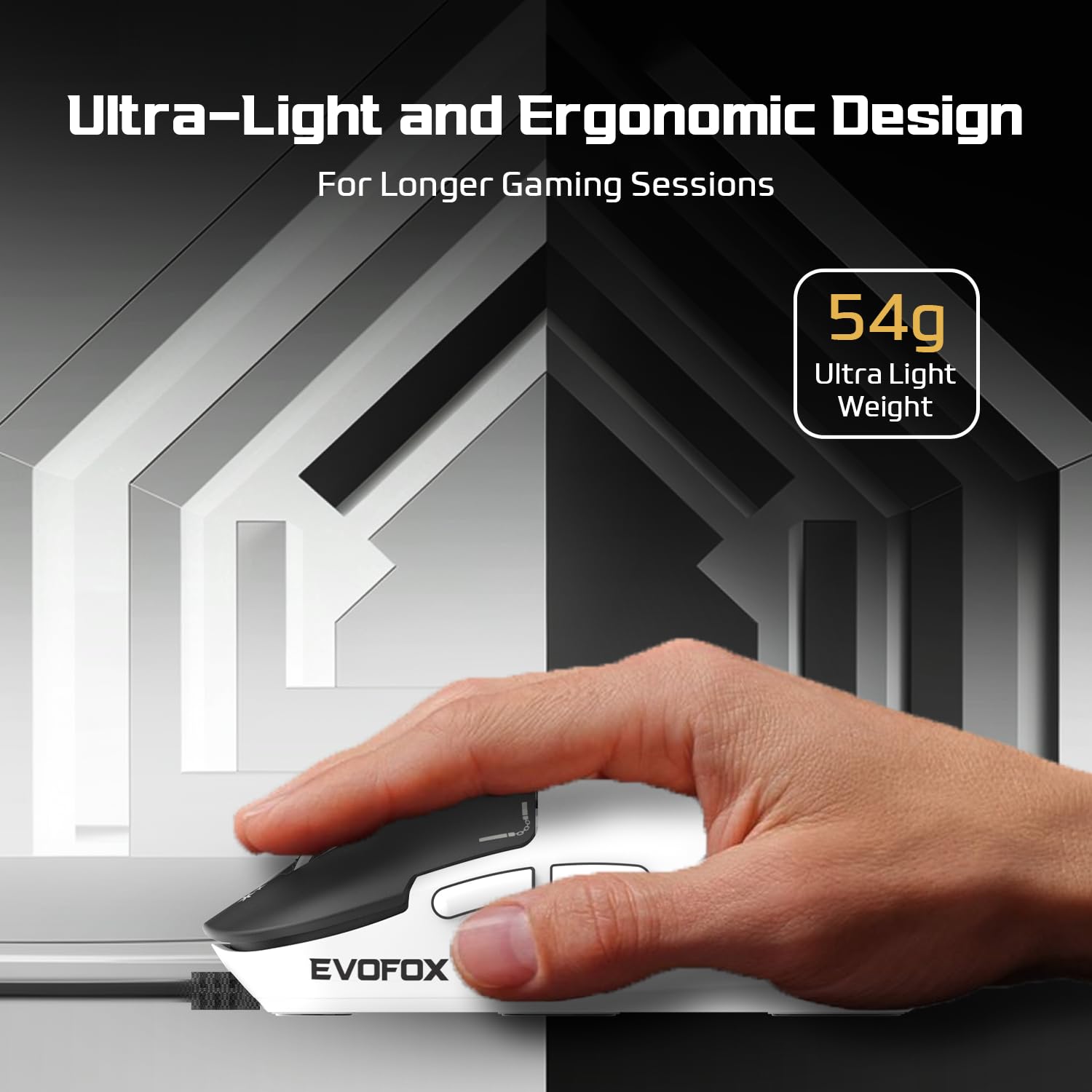 EvoFox Phantom Air Ultra Lightweight Gaming Mouse 54g | Upto 1000Hz Polling Rate, 7000 FPS, 12800 DPI | Honeycomb RGB Lighting | Fully Programmable with Windows Software & On-Board Memory | White — Amazon image 5