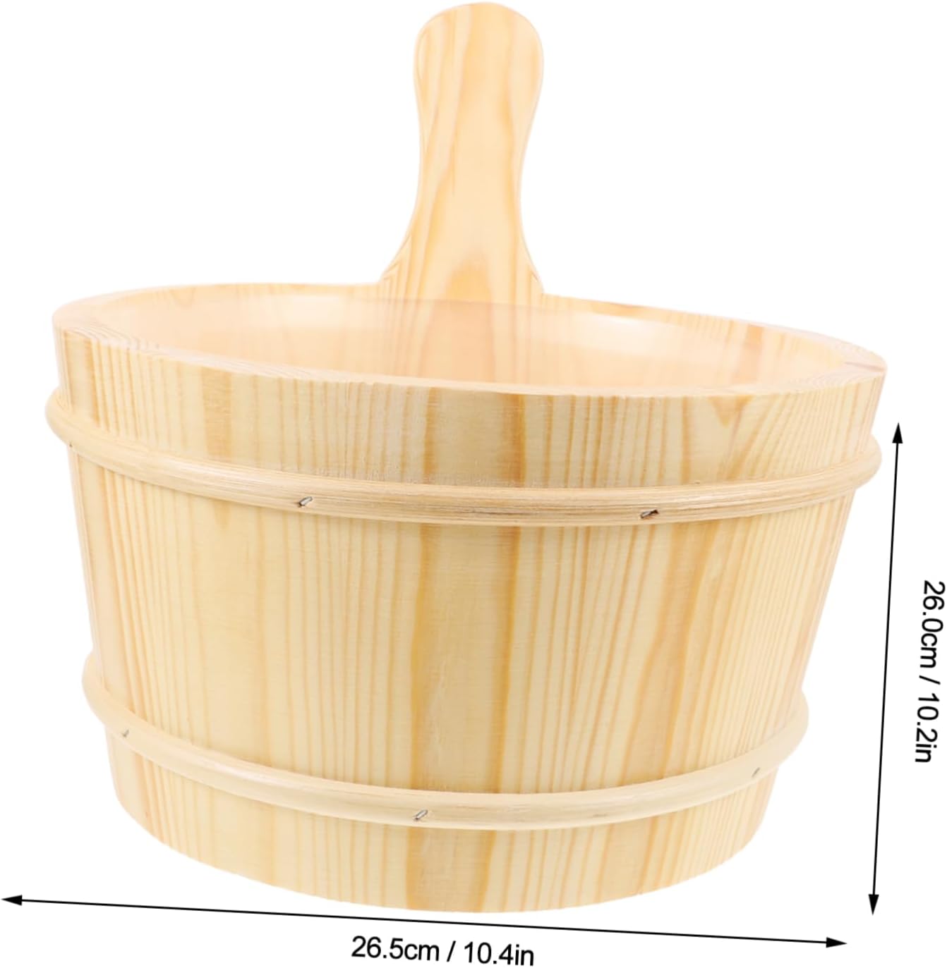 Milisten Wooden Sauna Bucket Spa Accessory Essential Tool for Relaxing Sauna Temperature Resistant Design for Homes Hotels Gyms Capacity