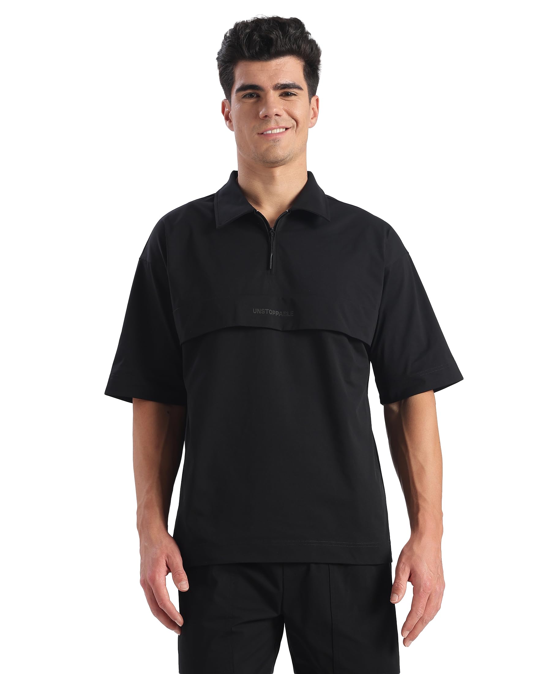 jockey Groove MZ32 Men Microfiber Fabric Oversized Graphic Printed Polo T-Shirt-picture-30