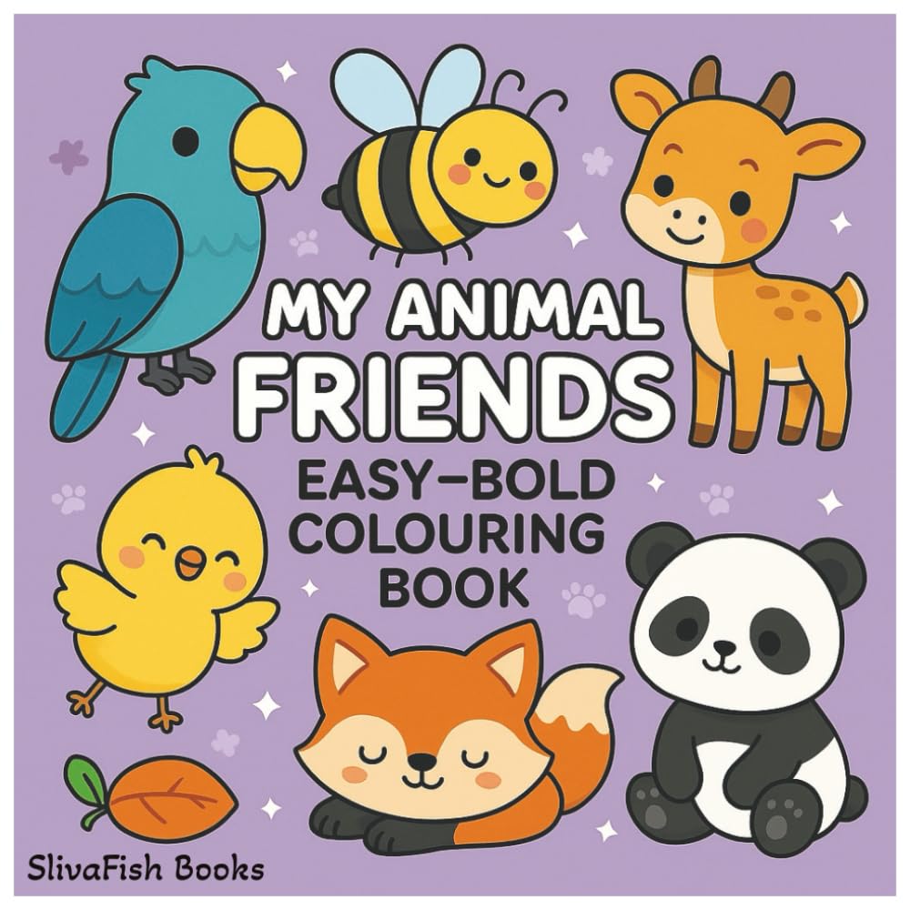 My Animal Friends: Colouring Book for Adults and Kids, Bold and Easy, Simple and Big Designs for Relaxation Featuring Animals. (Bold & Easy Colouring)