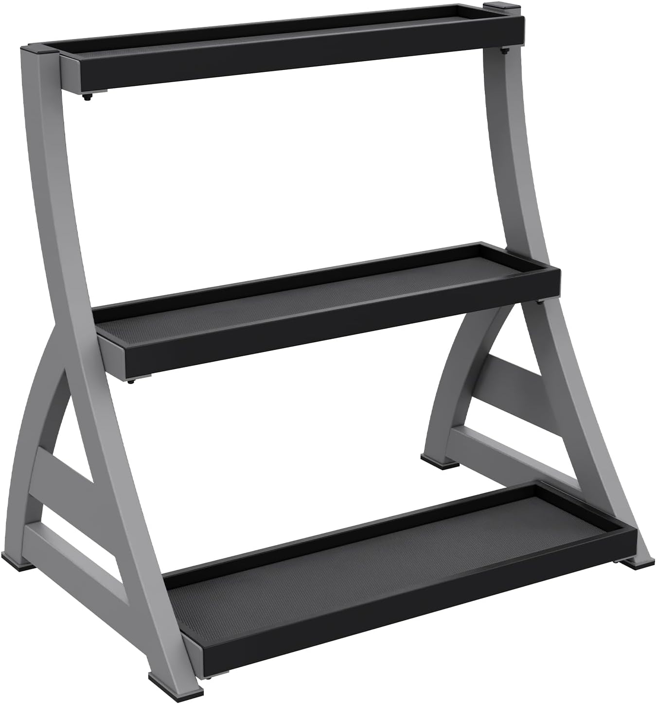 Power Systems Studio Premium 3-Tier Kettlebell Rack, Holds Up To 12 Kettlebells, 31 x 23 x 33 Inches, Gray/Black (50090)