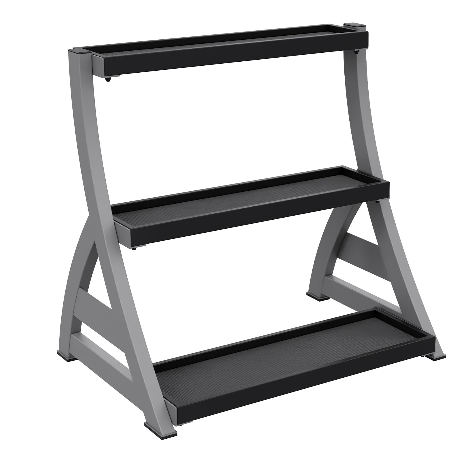 Power Systems Studio Premium 3-Tier Kettlebell Rack, Holds Up To 12 Kettlebells, 31 x 23 x 33 Inches, Gray/Black (50090)
