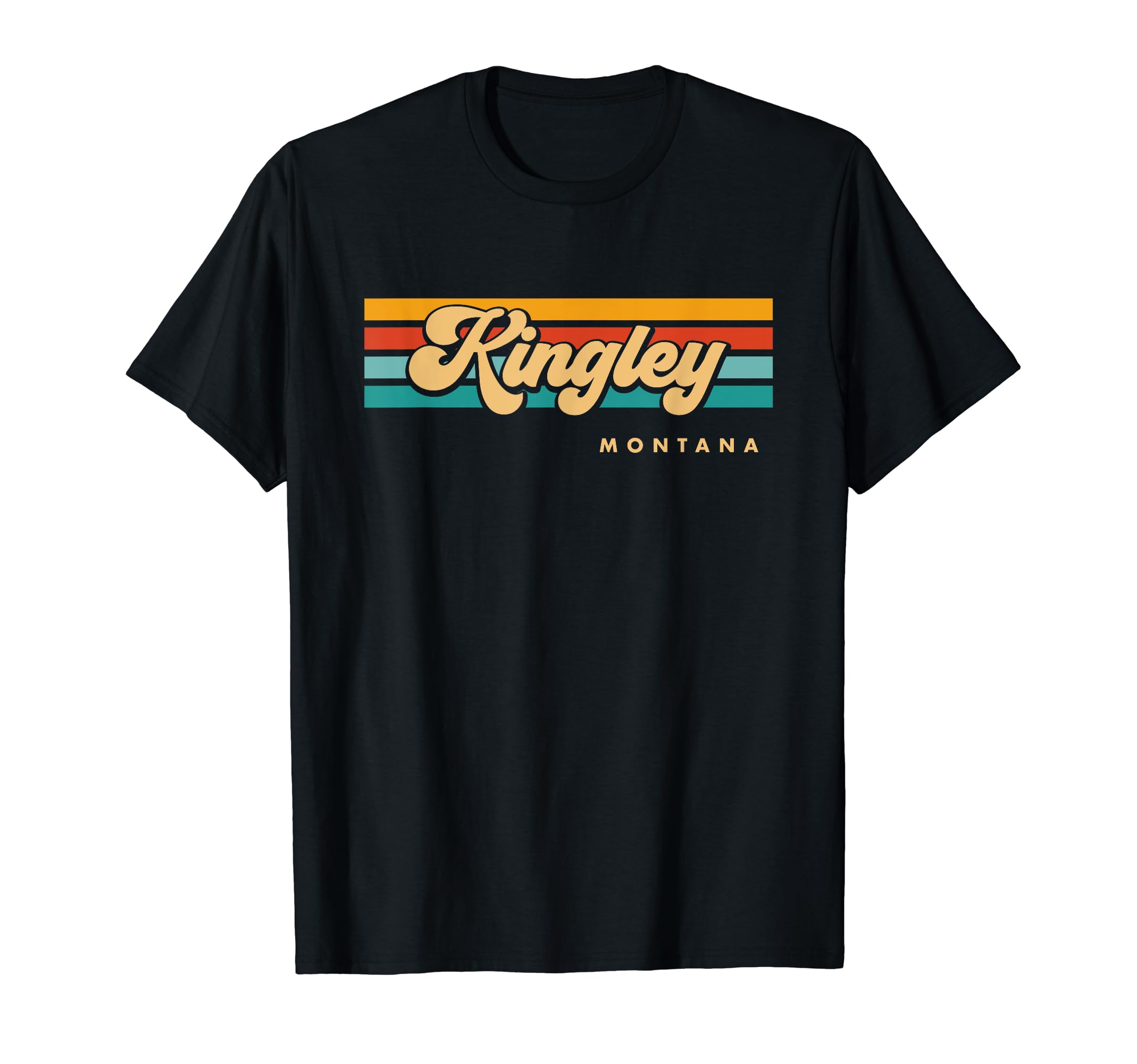 Vintage Sunset Stripes Kingley, Montana T-Shirt